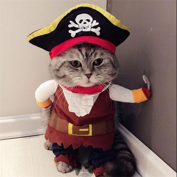 Dressing Up Cat Party Costume Suit,Christmas Cat Clothes Costume,Funny Cat Clothes Pirate